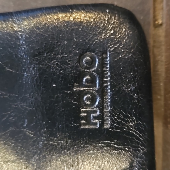 HOBO Leather Patchwork Blk Whte Tan Purse NWT - Picture 4 of 8